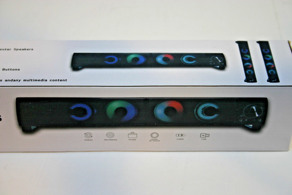 Wired RGB Computer Speakers Designed for PC - New