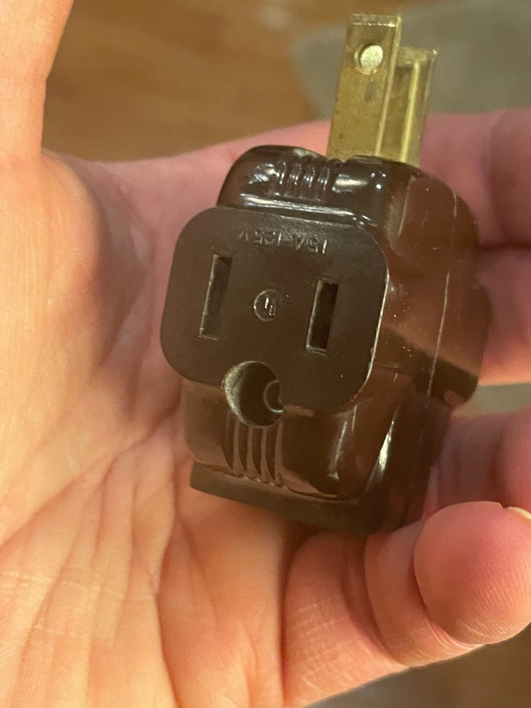 Vintage Bakelite Wall Socket Multi Plug Adapter Extension 1940’s