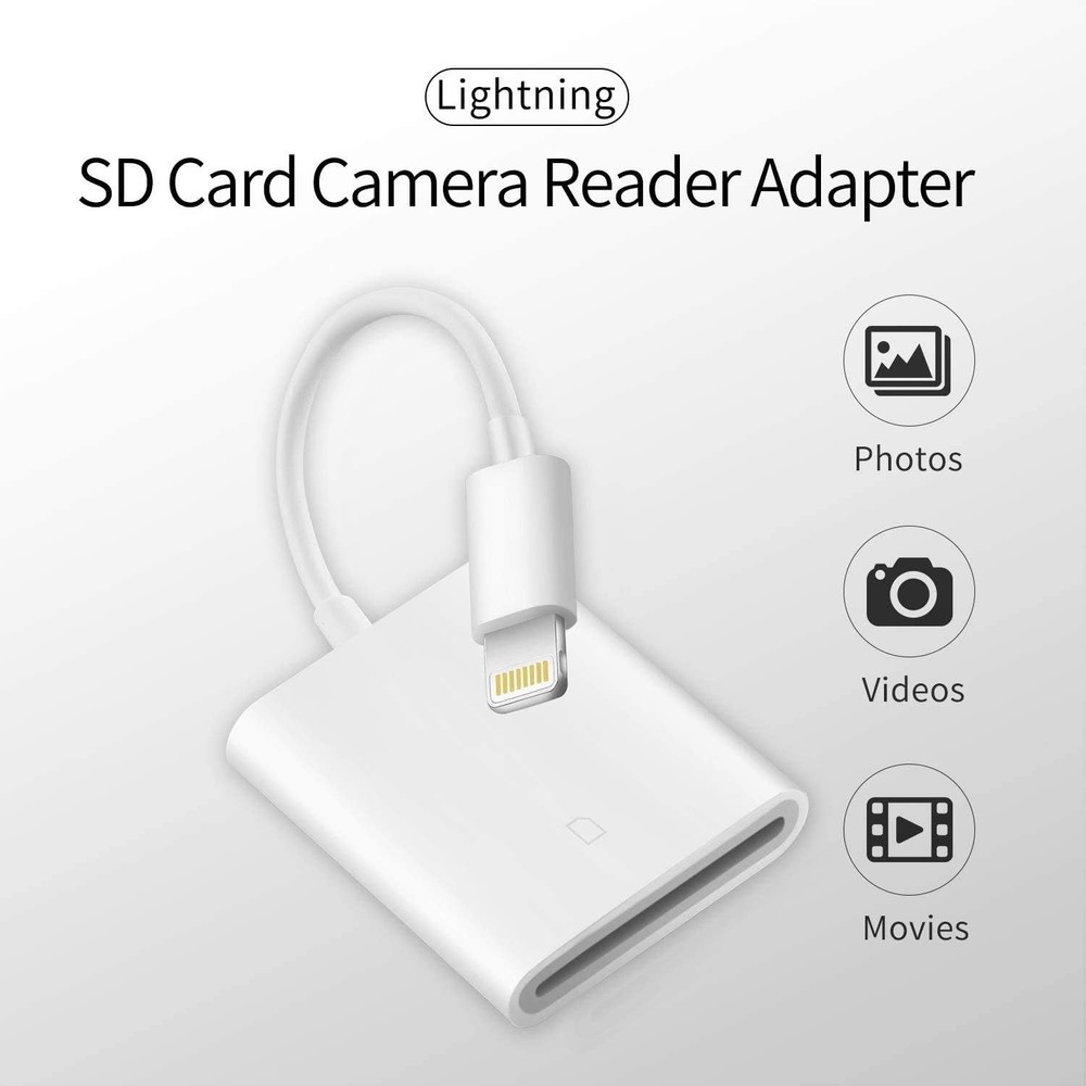 Apple Mfi Certified Lightning to SD Card Camera Reader for Ipad, Memory