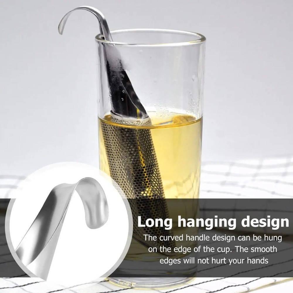 Stainless Steel Tea Infuser Spoon Long Handle Portable Tea Filter Brewer