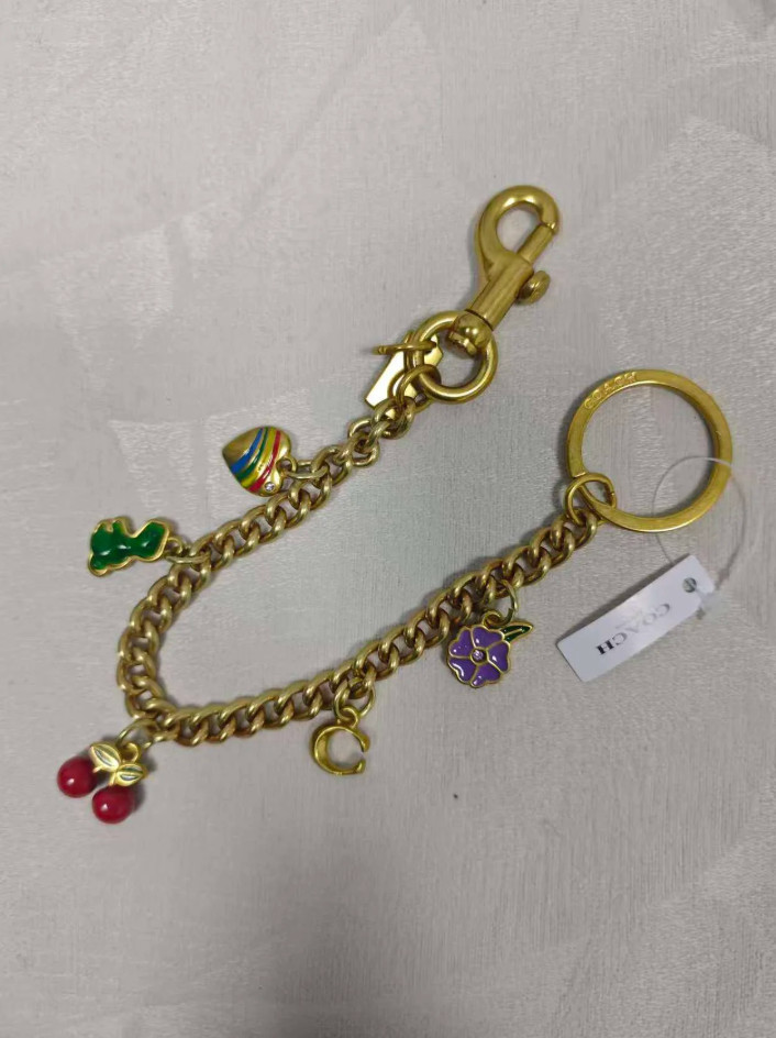 Motif Chain Coach Bag Charm