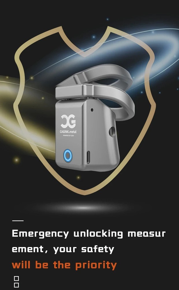Metal Chastity Lock AI Function Remote APP Control Bluetooth Timing Penis Lock