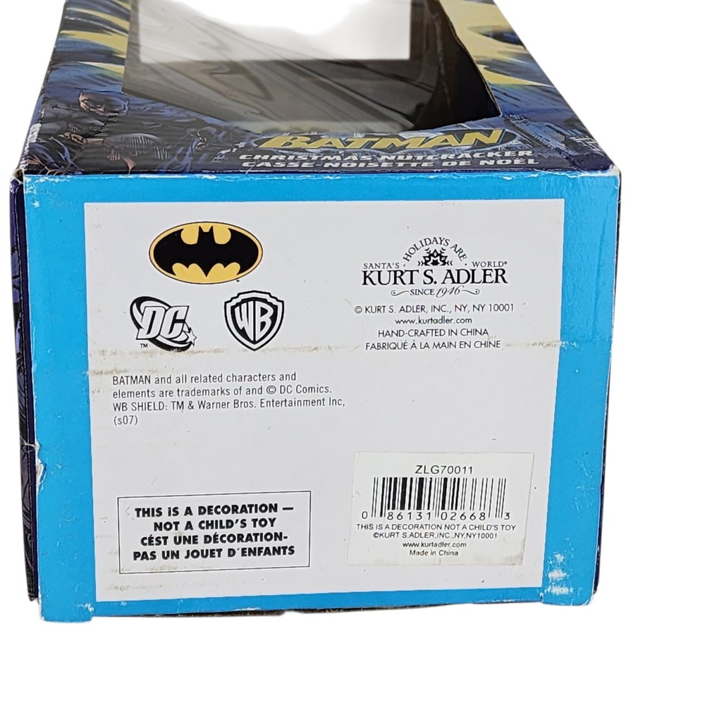 Rare NEW Batman 11” Kurt Adler Christmas Nutcracker Warner Bros. DC Comics