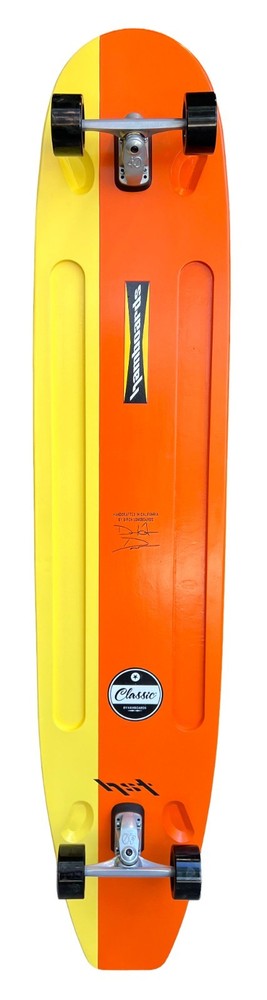 HAMBOARD Classic 74" Orange and Yellow Painted Longboard Skateboard Complete