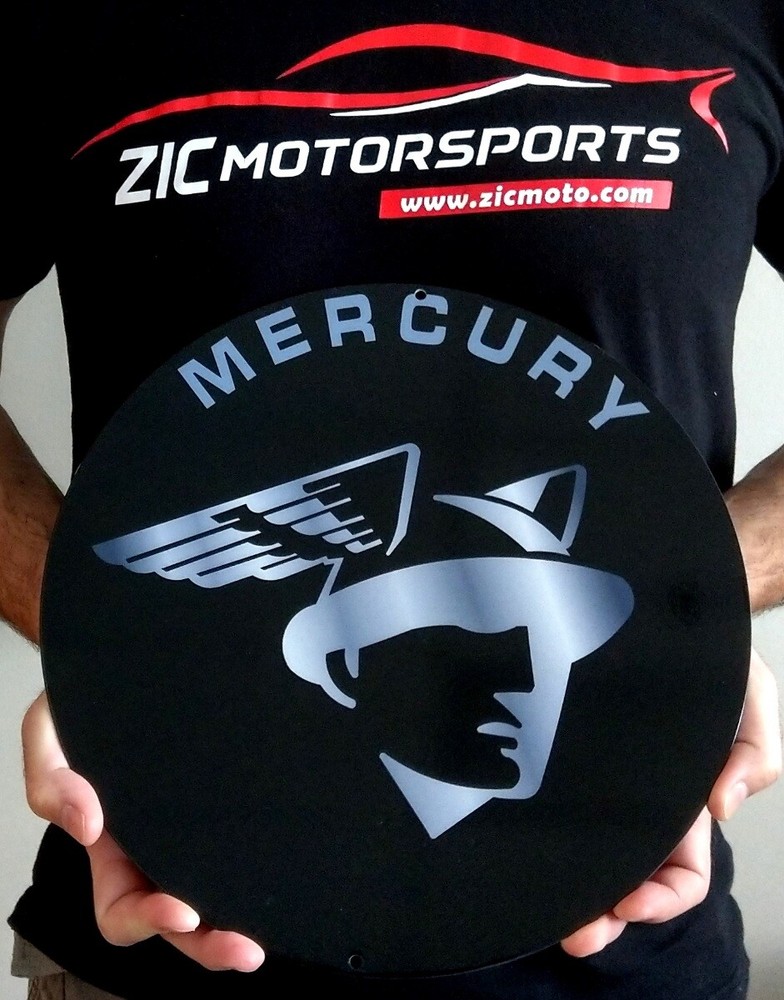 Mercury Head Black Logo Wall Art - Ford Licensed (Small)