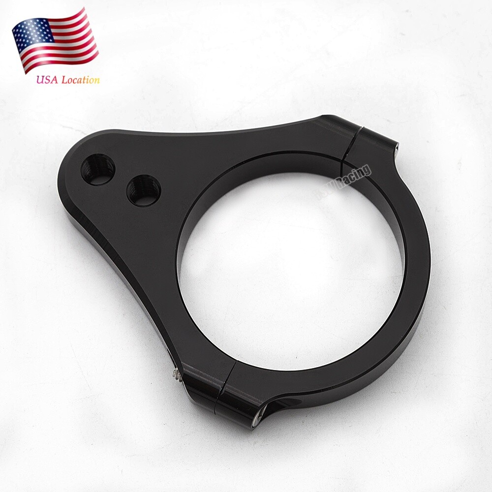 54mm CNC Universal Steering Damper Fork Frame Mount Clamp Bracket Holder Black