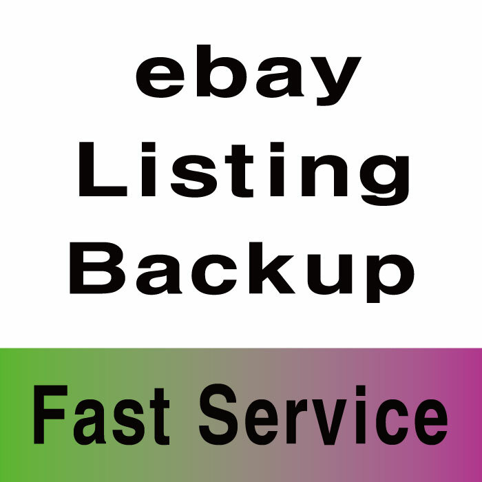 EBAY LISTING BACKUP SERVICE - Seller Store - Keep your data on safe place
