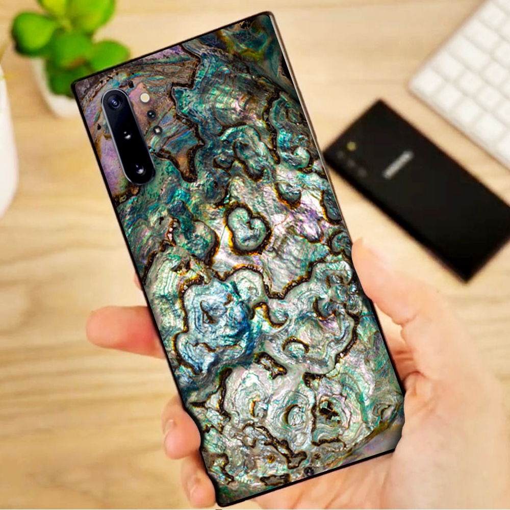 Skins Decal Wrap for Samsung Note 10 Plus Abalone Shell Gold underwater