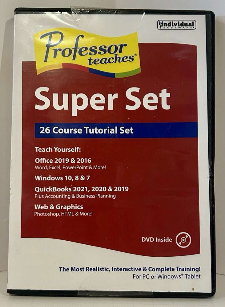 Professor Teaches Super Set (26 course Tutorial set) PC NEW!