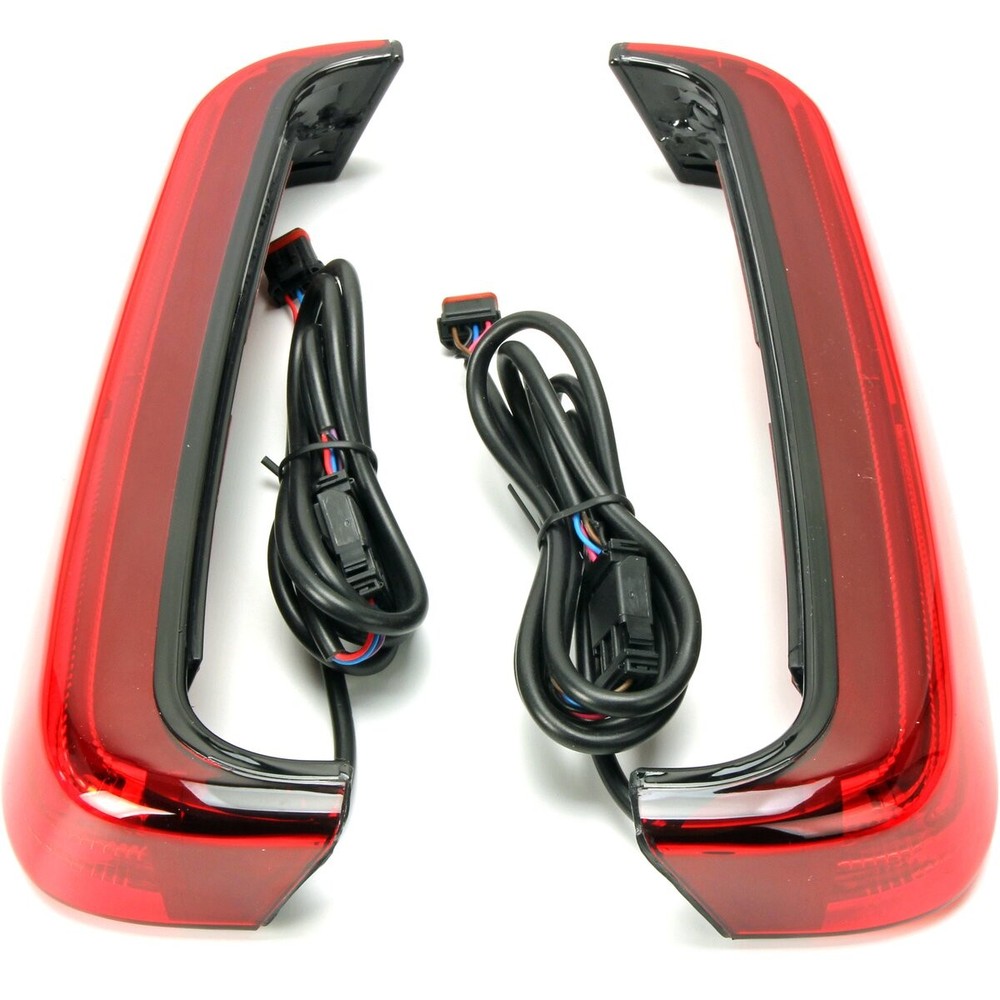 Custom Dynamics Black/Red LED Sequential Saddlebag Lights - PB-SBSEQ-HD-BR