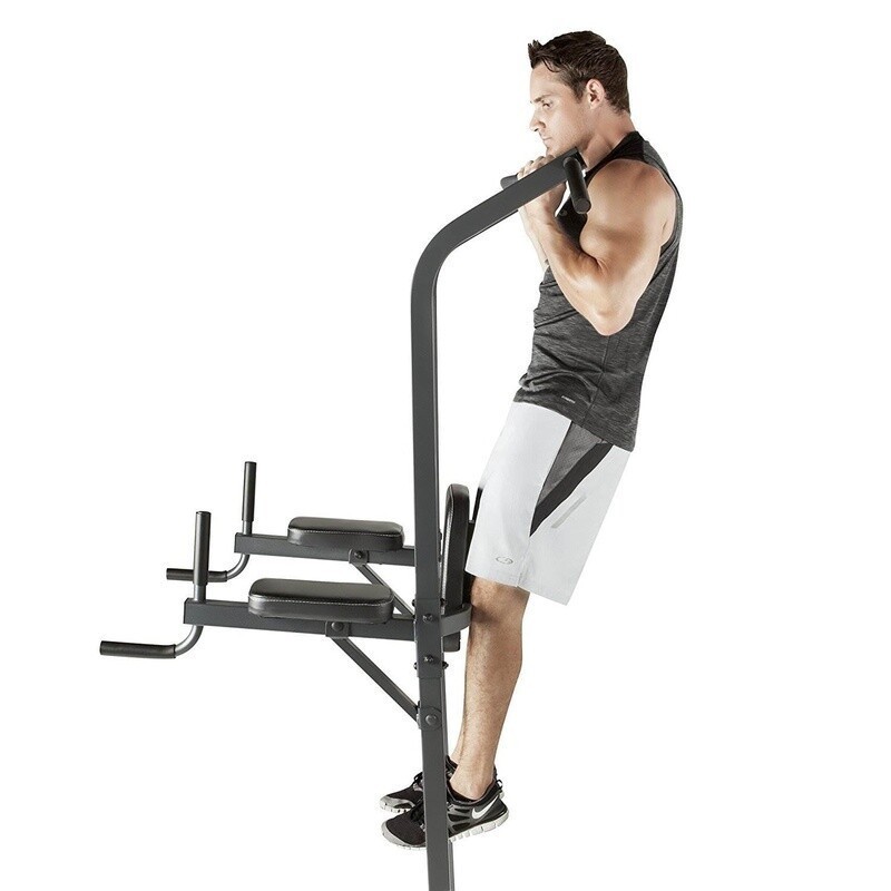 Power Tower Upper Body Core Back Workout Vertical Knee Raise Dip Pull Up New