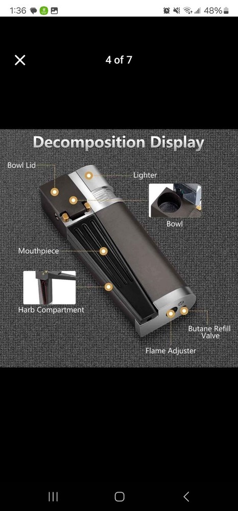 Smoking Pipe Lighter Creative Foldable Metal Lighter Pipe Combination Portable