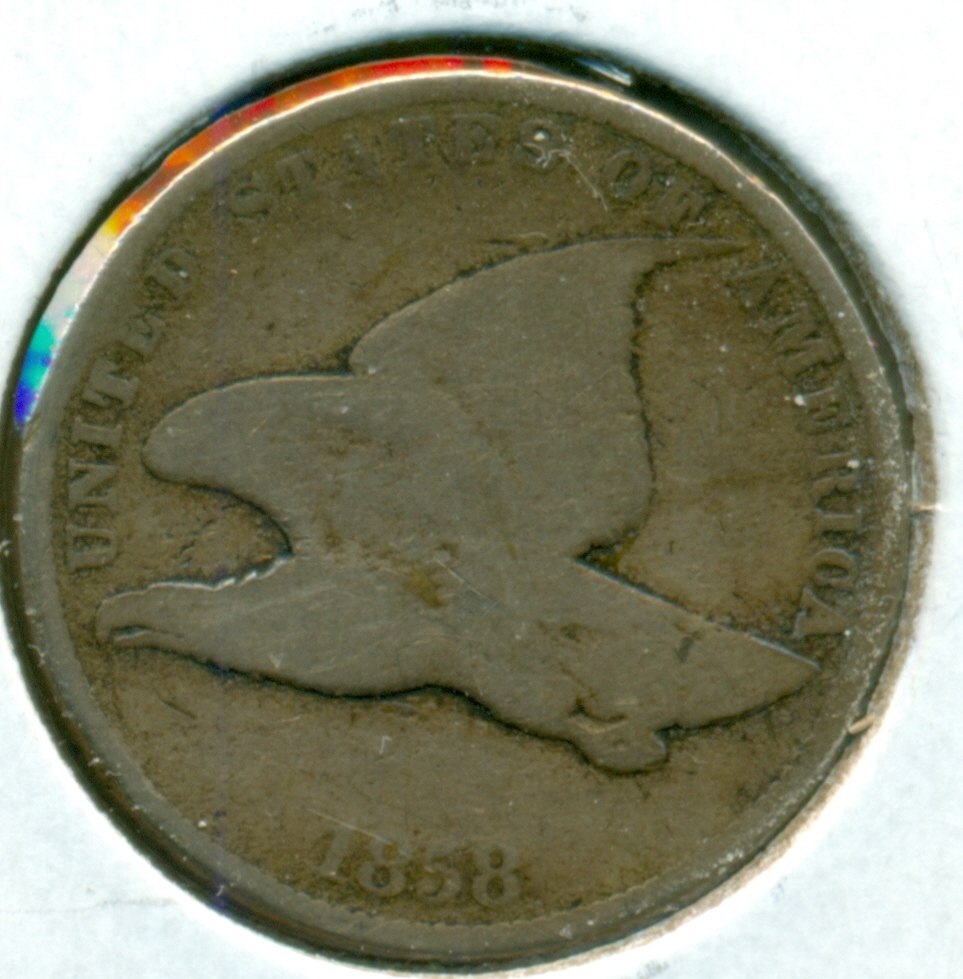 1858 SL FLYING EAGLE CENT, GOOD, GREAT PRICE!