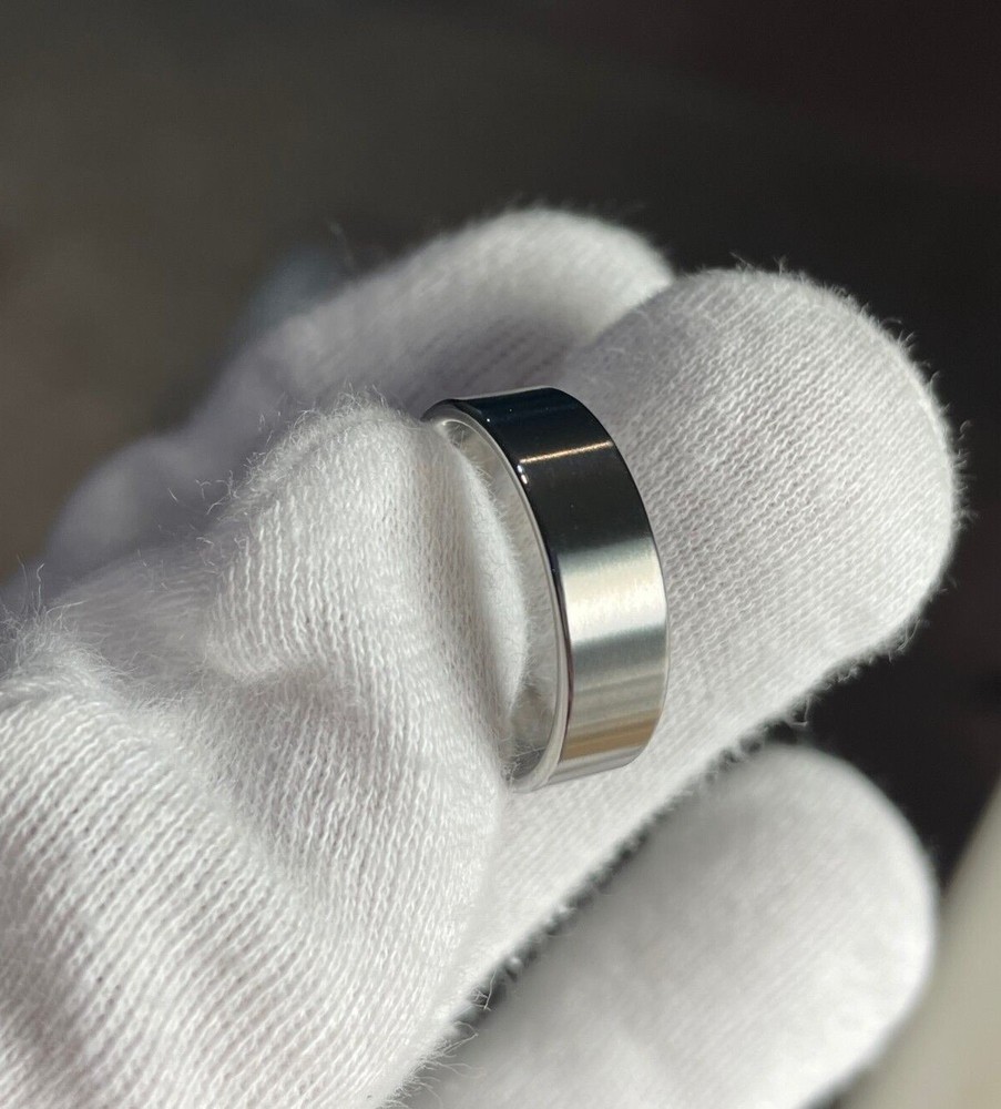 Low/Thin Flat Profile Ring, Titanium, Wedding Band, 6mm