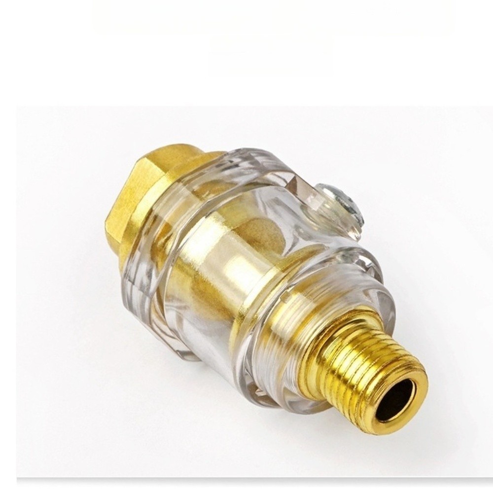 Copper Plated Iron Automatic Oil Feeder for MINI Pneumatic Tools 1/4 NPT Thread