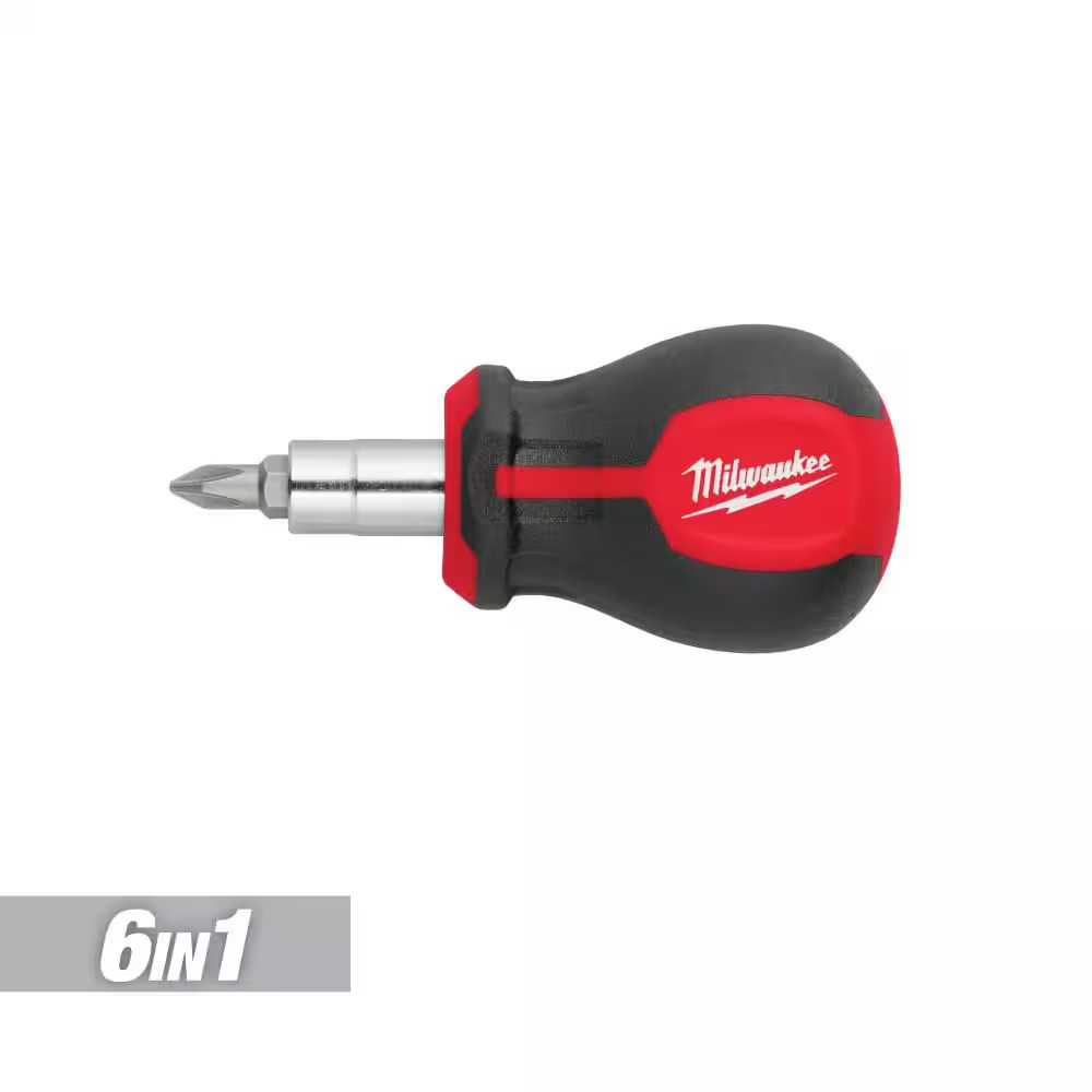 6-In-1 Stubby Multi-Bit Screwdriver