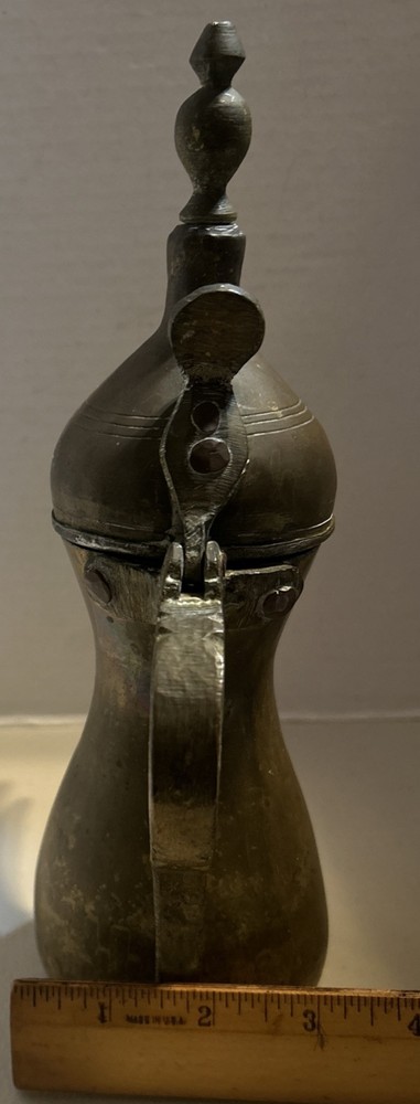 Vintage Solid Brass Middle Eastern Dallah coffee tea pot(BR)