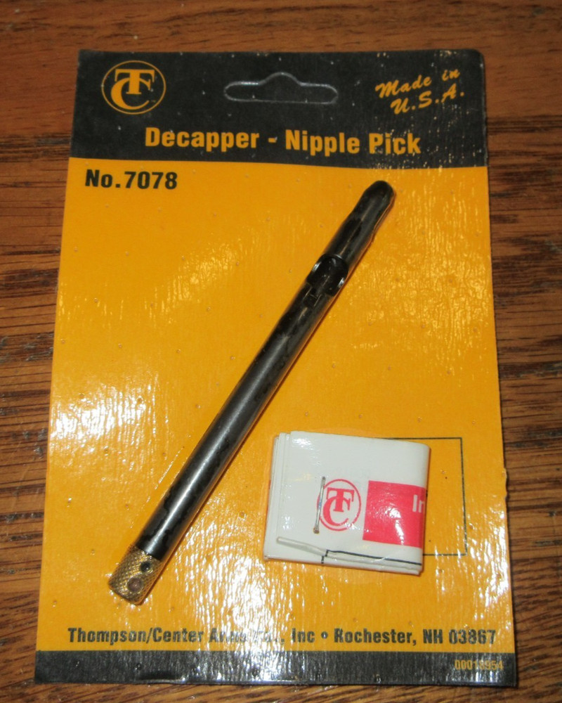Thompson Center Decapper Nipple Pick 7078 Muzzleloader NOS