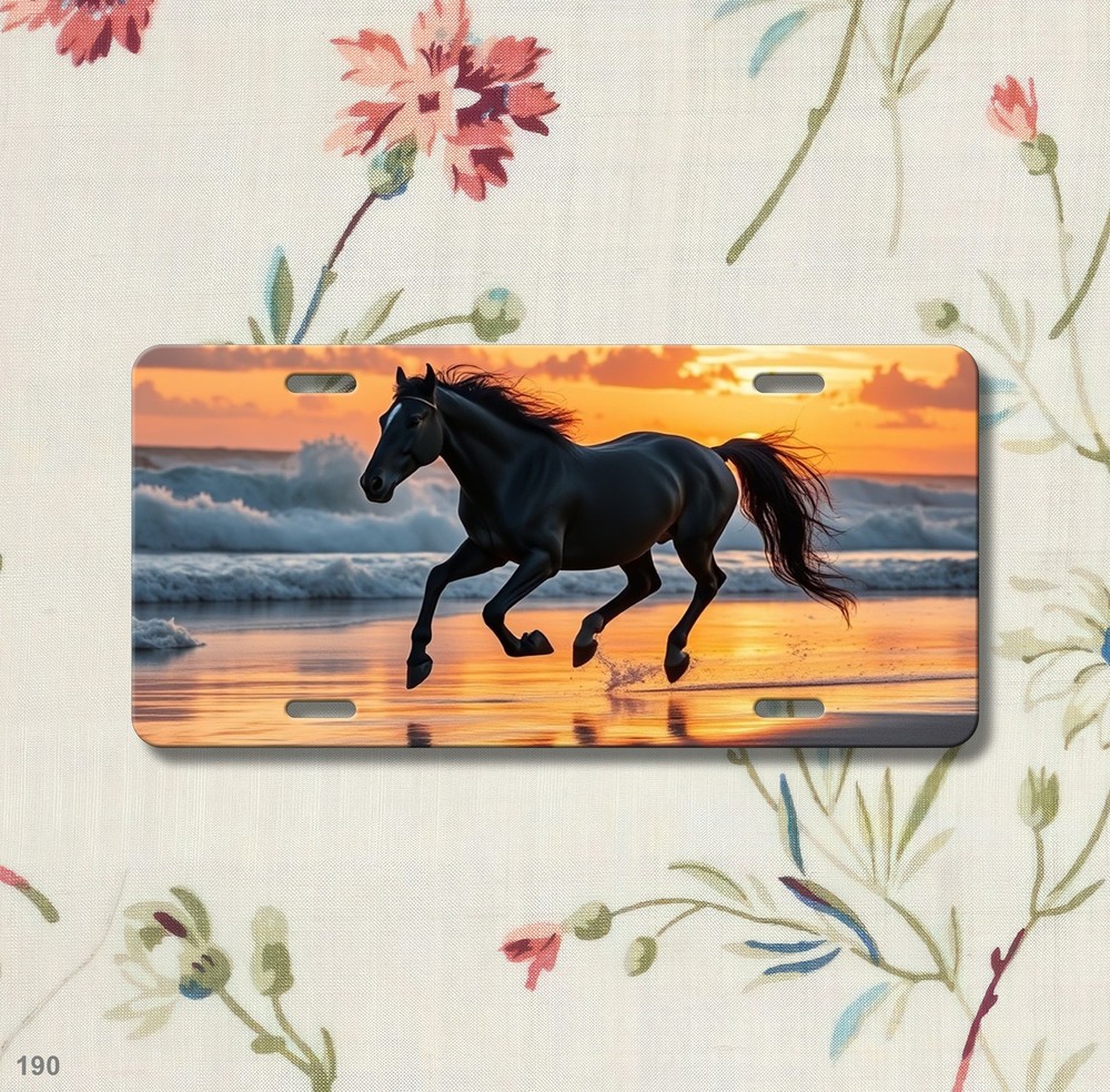 Mustang Horse License Plate Personalized Dynamic Horse Image Gift Idea