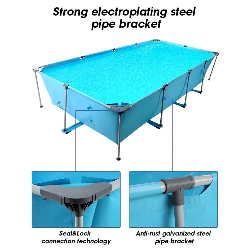 15ft Rectangular Above-Ground Pool – Family Fun, Durable, Easy Setup for