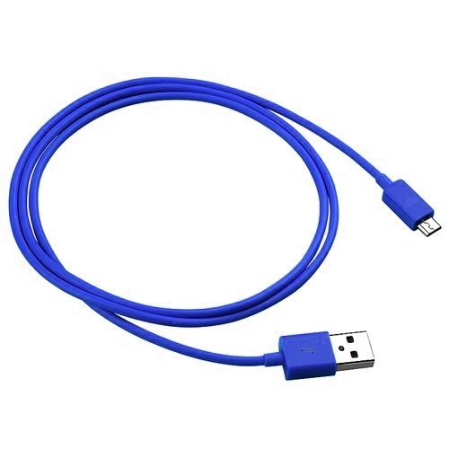 Colorful Micro USB Sync and Charge Data Cable (6ft) - Blue