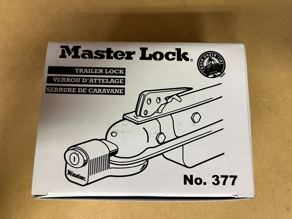 Master Lock Trailer Hitch Lock, Fits 1-7/8 in., 2 in., and Most 2-5/16 in. Trail
