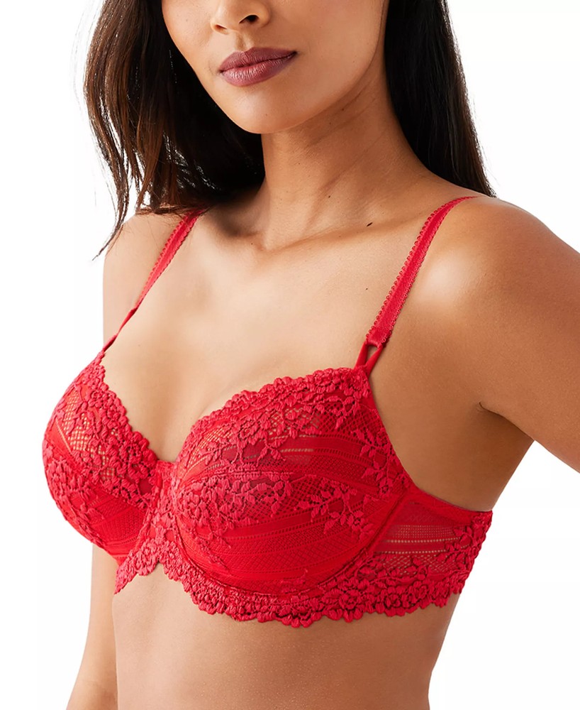 Wacoal Bra Embrace Lace Underwire Red Unlined Average Coverage 651