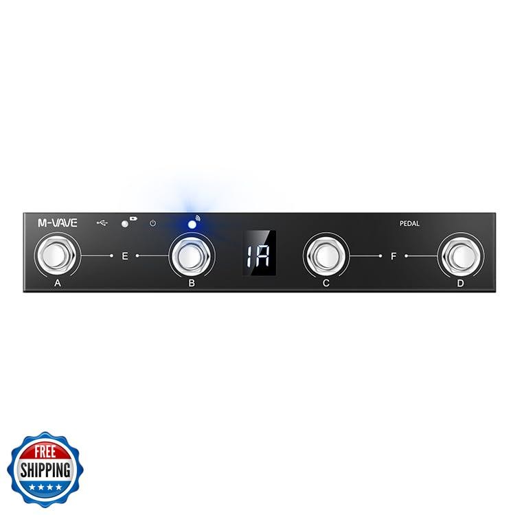 Chocolate BT Wireless MIDI Controller Rechargeable 4 Buttons Peda