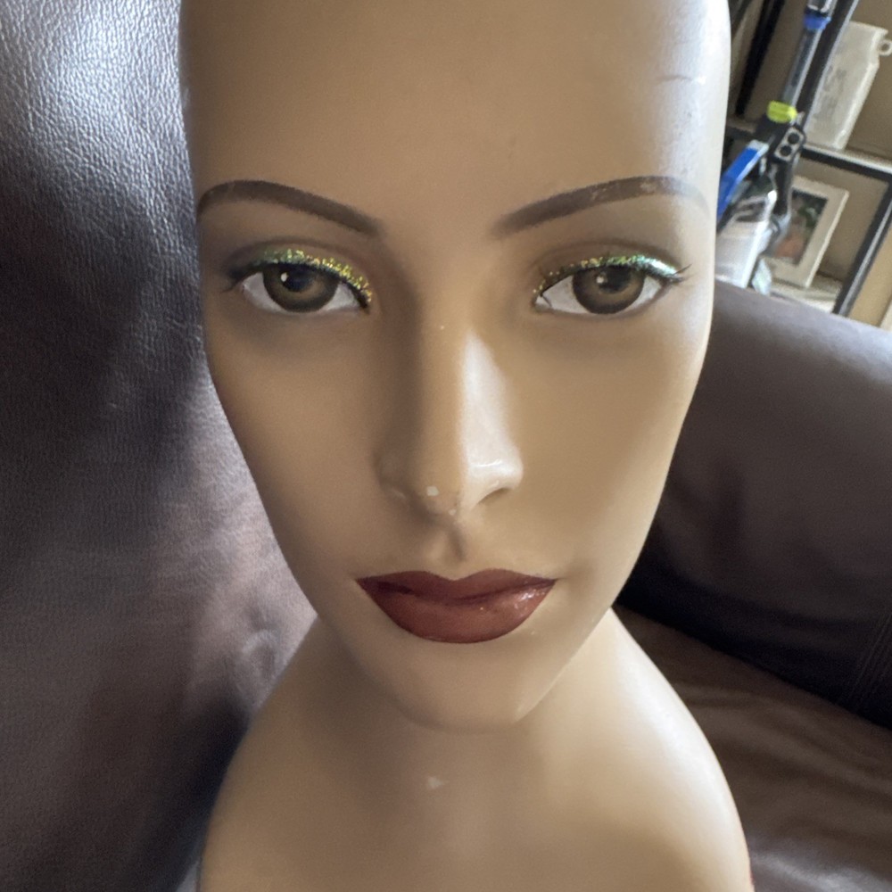 Female Mannequin Head with Makeup Versatile Wig Display Model 16”