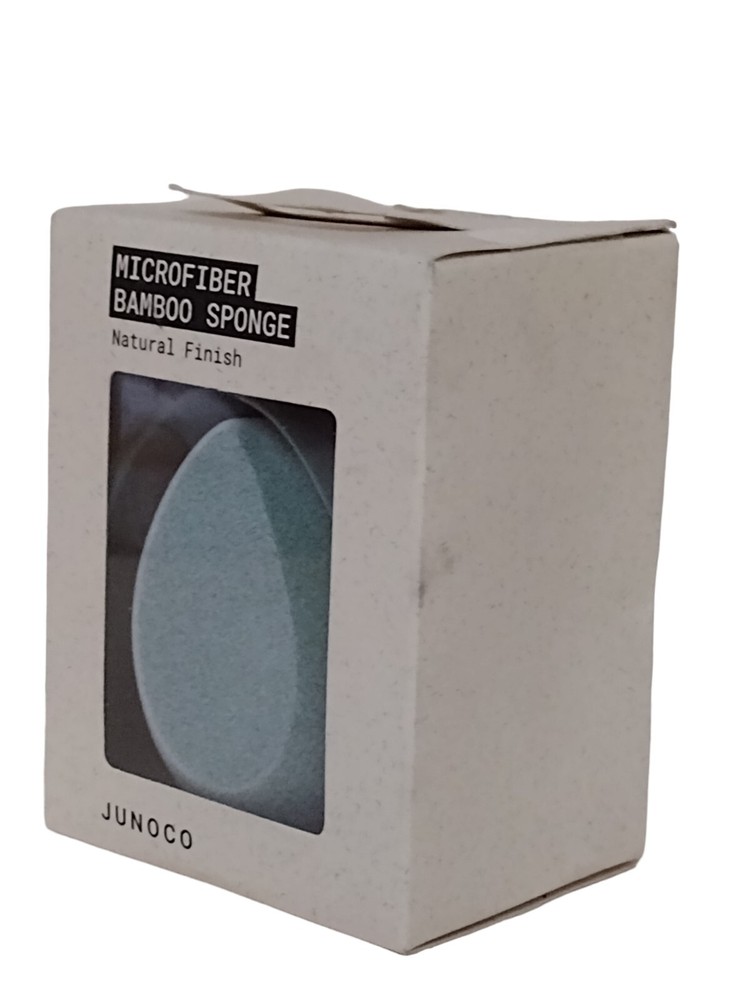 Junoco MICROFIBER BAMBOO SPONGE Natural Finish ANTIMICROBIAL HYDROPHILIC Blue