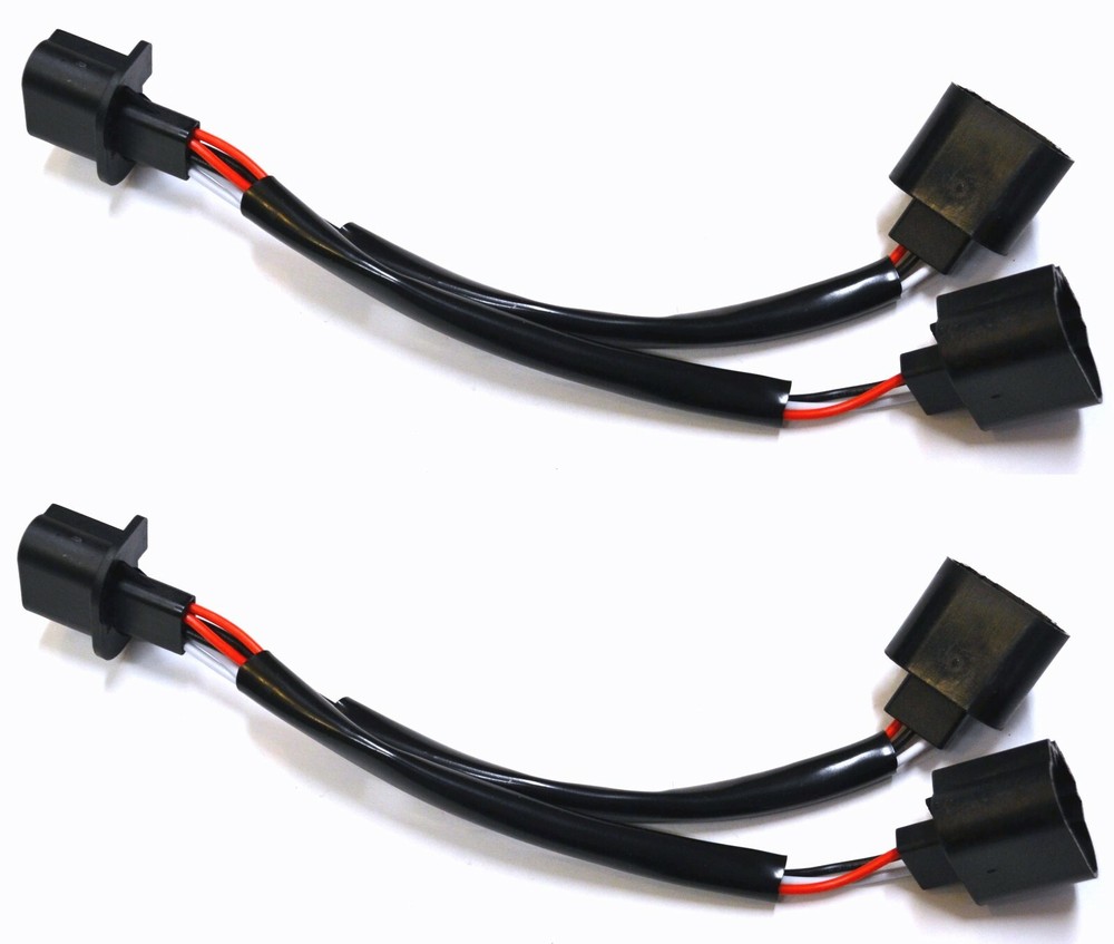 Splitter Wire P 9008 H13 Two Harness Head Light Halogen Pigtail Female Socket OE