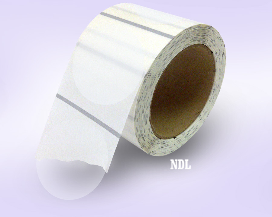 Clear Retail Package Seals, Round Circle Wafer Stickers, 500 Per Roll (3")