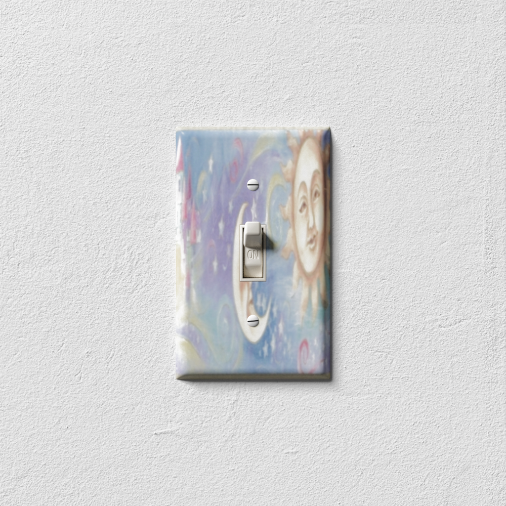 SnazzySwitch Sun And Moon Decorative Light Switch Plate Cover
