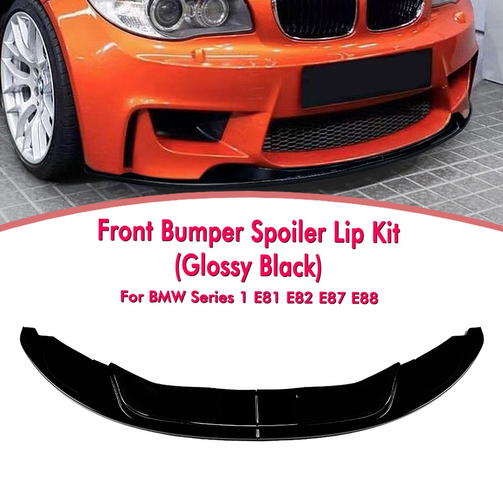 Front Bumper Splitter Lip Kit For BMW 1 Series E81 E82 E87 E88 1M 2004-2013 BLK