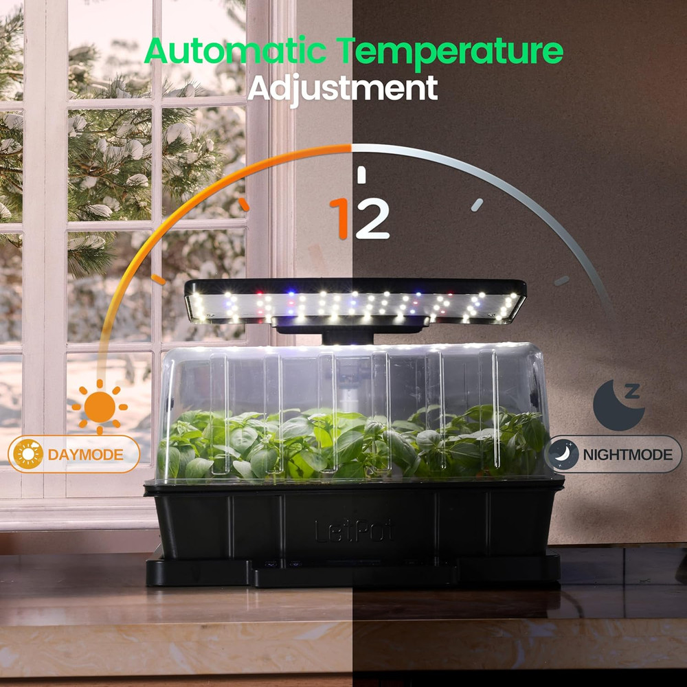 Smart Seed Starter Kit with LED Light, Humidity Dome & App Control