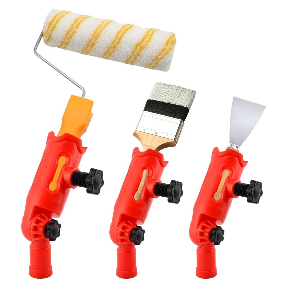 Multi-Angle Paint Brush Extender,Paint Edger Tool for High Ceilings, Red