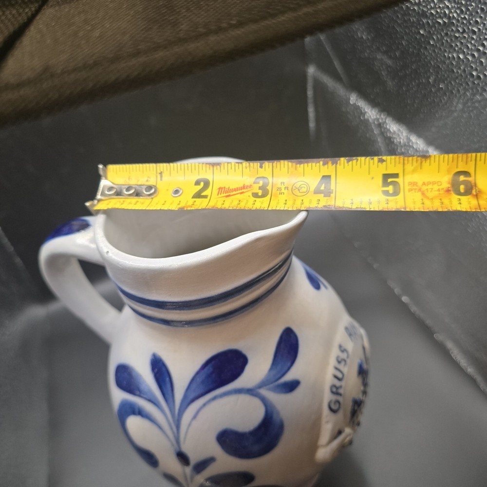 Vintage German salt-glazed stoneware pitcher