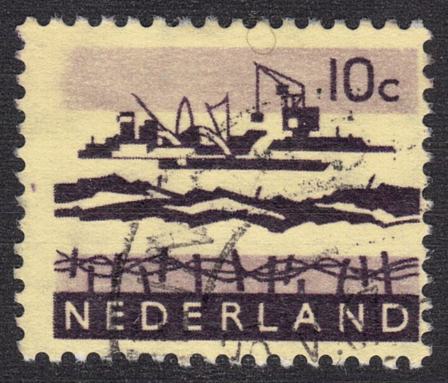 1962-66 Netherlands SC# 403 - Dredging in Delta - Used