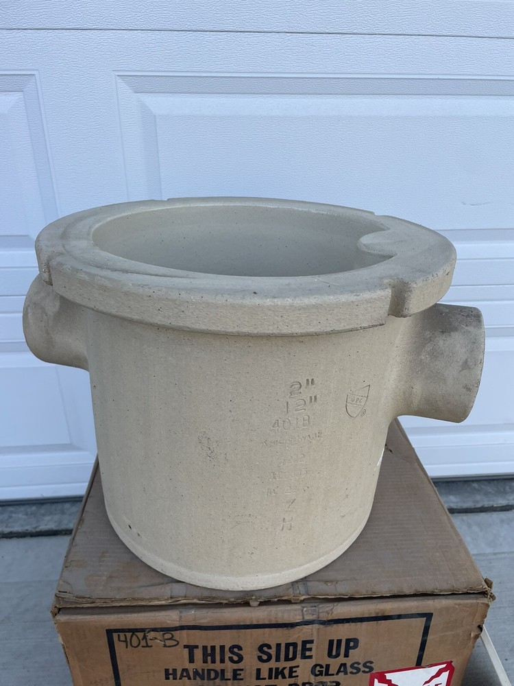 Knight-Ware Monolithic Stoneware Sump Basin Laboratory ACID BASE Resistant