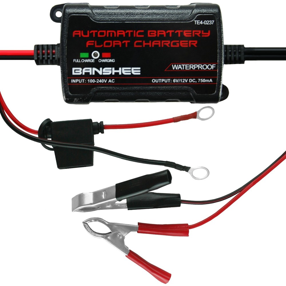 0.75 12V SMART CHARGER MULTIPLE CONNECTORS WATERPROOF