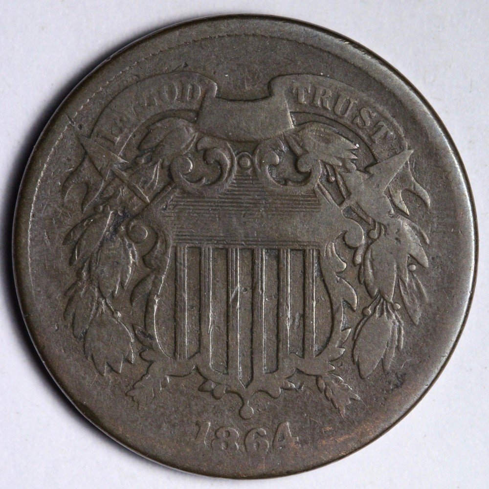 1864 Two Cent Piece FINE E156 XASR