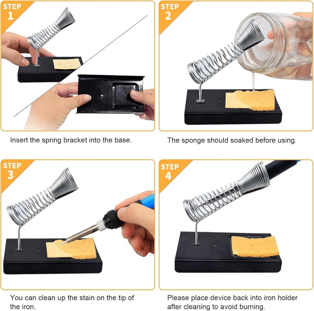 Versatile Soldering Iron Kit with Silicone Handle - Perfect for DIY Projects