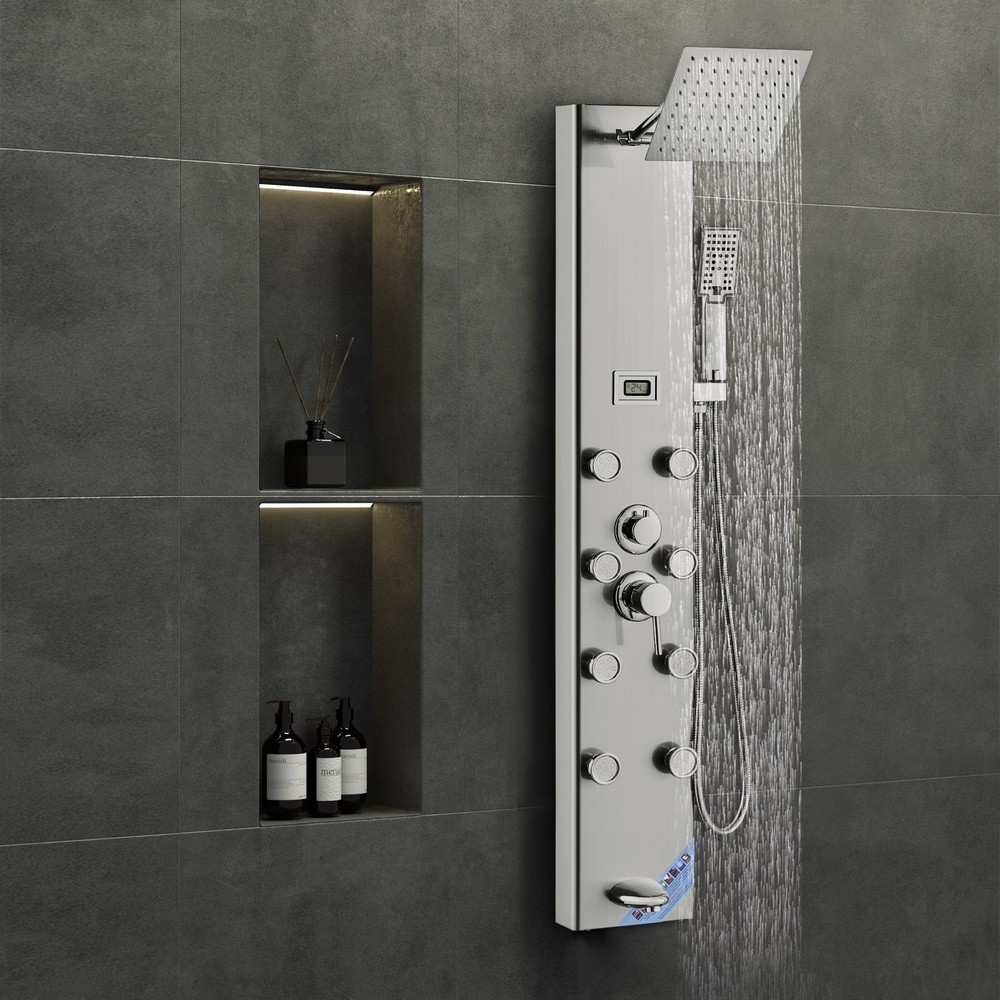 Shower Panel System 5 Shower Modes Digital Display Shower Panel Tower Rain