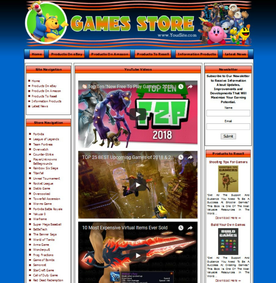 GAMES STORE Complete Ready Made Affiliate Website+Amazon+Google