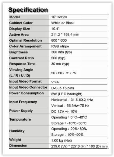 46-DD010-01 - Pioneer Pos Solution 10IN LCD