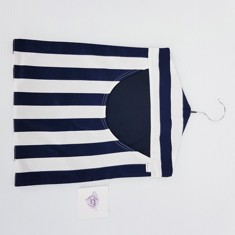Peg Bag Handmade Black White Striped Classic Lined Laundry Clothes Peg Holder