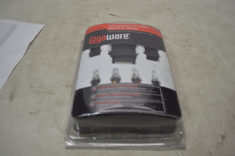 Gigaware Composite/S-Video Gaming Cable *New Unused*