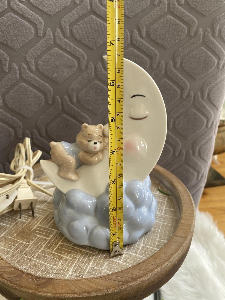 Ceramic Moon and Bear Night Light