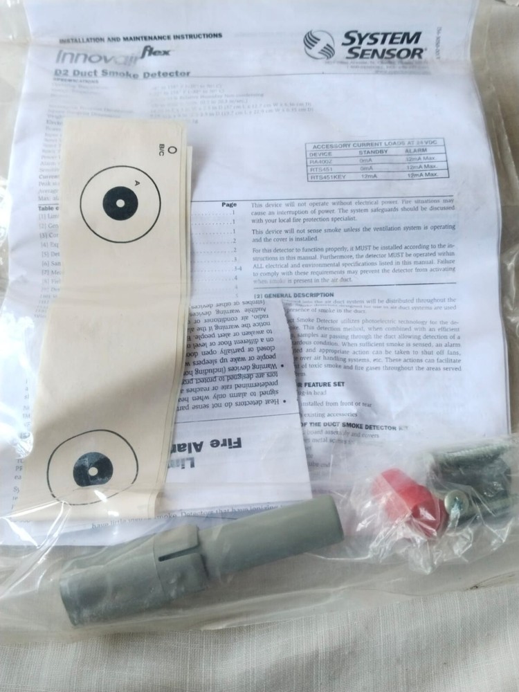 SYSTEM SENSOR DUCT SMOKE SENSOR D2
