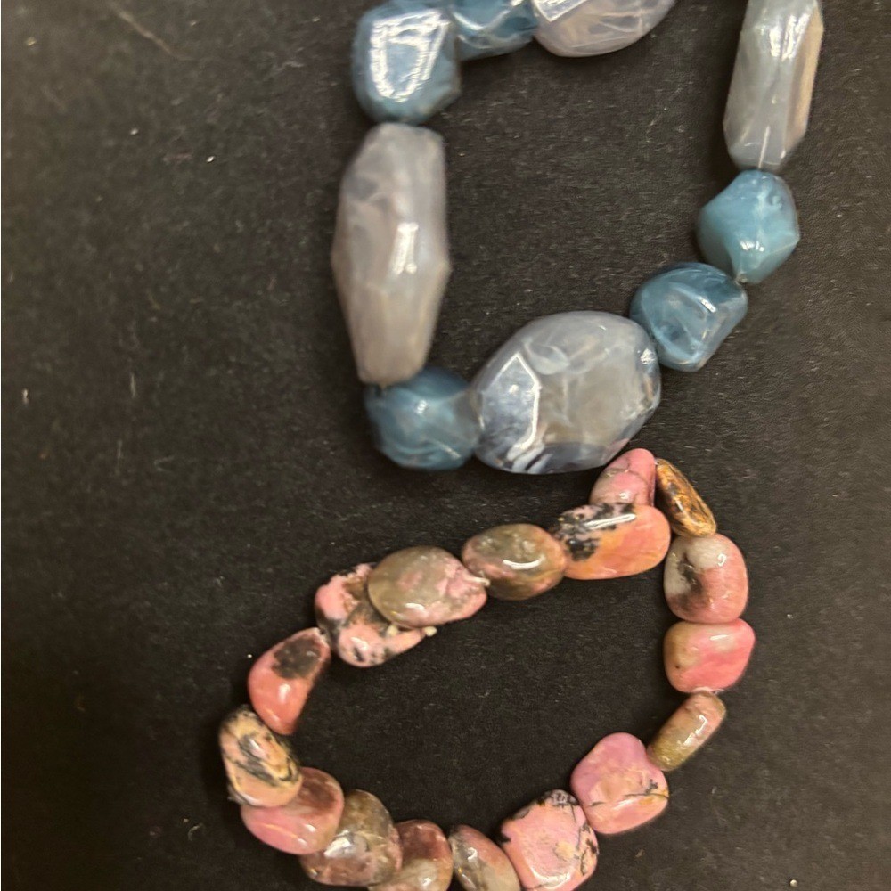 Chic Blue and Pink Gemstone Bracelet